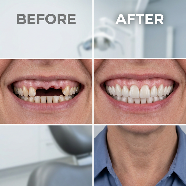 Dental Implants Before and After Transformation
